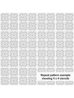 D-C-Fix Henley Reusable Tile Stencil - 45 X 45 cm -Oleu Furniture Shop VMRNF SQ6 0000000099 N A SLd4