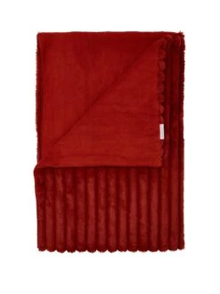 Catherine Lansfield Cosy Ribbed Soft Throw - Burnt Orange -Oleu Furniture Shop VMRQ0 SQ2 0000000537 BURNT ORANGE SLf