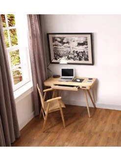 Jual San Francisco Smart Desk With Wireless Charging And Bluetooth Speakers - Oak -Oleu Furniture Shop VNGT2 SQ3 0000000006 OAK SLd