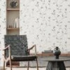 Vymura Bellagio Floral Wallpaper - White/silver -Oleu Furniture Shop VNM91 SQ1 0000000099 N A RSr