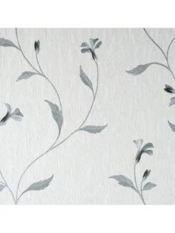Vymura Bellagio Floral Wallpaper - White/silver -Oleu Furniture Shop VNM91 SQ4 0000000099 N A SLd1