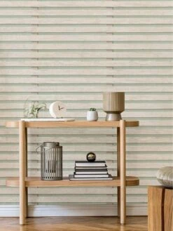 Fine Décor Wood Slats Wallpaper - Sage/natural