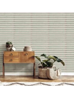 Fine Décor Wood Slats Wallpaper - Sage/natural -Oleu Furniture Shop VNM9P SQ5 0000000099 N A SLd2