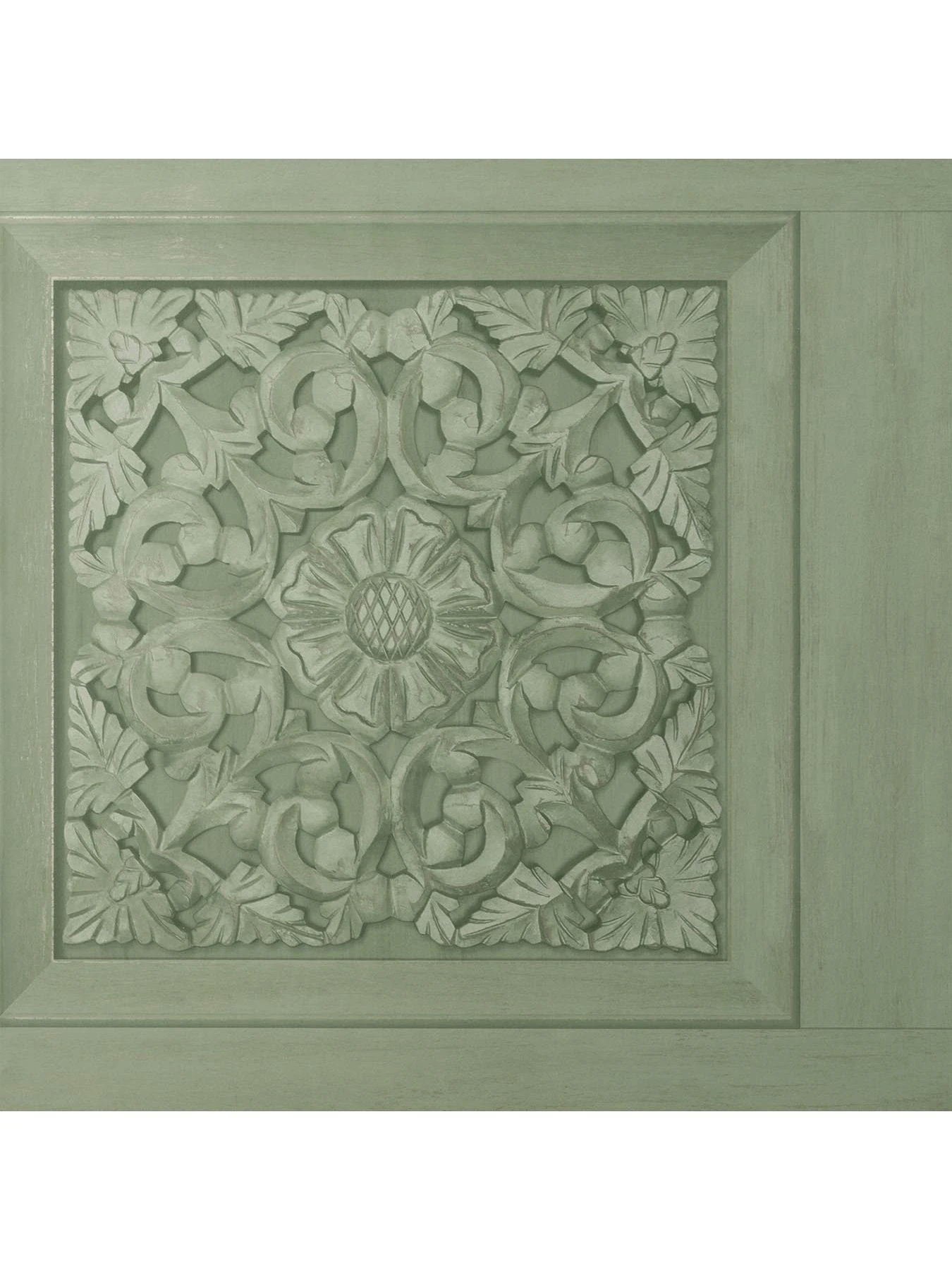 Fine Décor Carved Panel Wallpaper - Sage 8 Fine Décor Carved Panel Wallpaper - Sage - Image 6