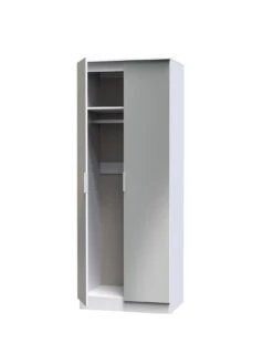 SWIFT Adair Ready Assembled 2 Door Wardrobe 10 SWIFT Adair Ready Assembled 2 Door Wardrobe -Oleu Furniture Shop VNOER SQ5 0000000563 GREY GLOSS SLd1