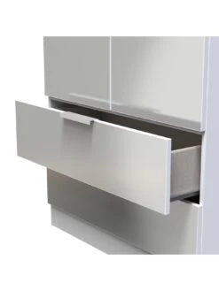 SWIFT Adair Ready Assembled 2 Door 2 Drawer Wardrobe -Oleu Furniture Shop VNOES SQ6 0000000563 GREY GLOSS SLd2