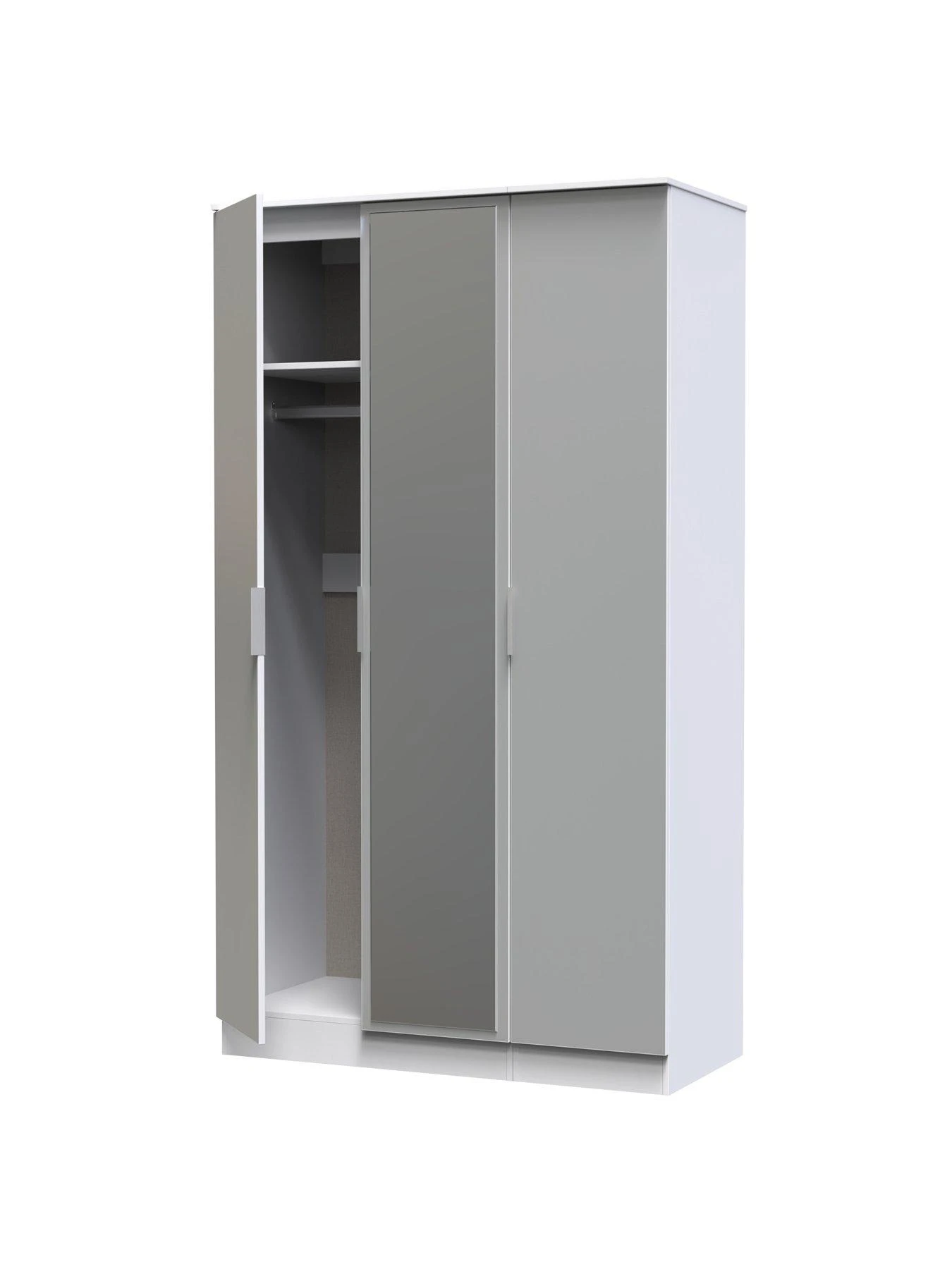 SWIFT Adair Ready Assembled 3 Door Mirrored Wardrobe 6 SWIFT Adair Ready Assembled 3 Door Mirrored Wardrobe - Image 4