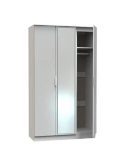 SWIFT Adair Ready Assembled 3 Door Mirrored Wardrobe 11 SWIFT Adair Ready Assembled 3 Door Mirrored Wardrobe -Oleu Furniture Shop VNOET SQ6 0000000563 GREY GLOSS SLd2