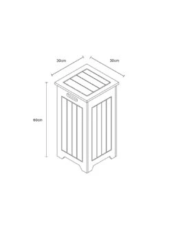 Lloyd Pascal Groove Slim Line Laundry Bin -Oleu Furniture Shop VNOF4 SQ7 0000000005 GREY SLd5