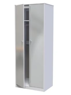 SWIFT Verity Ready Assembled 2 Door Wardrobe -Oleu Furniture Shop VNOF9 SQ5 0000000563 GREY GLOSS SLd1