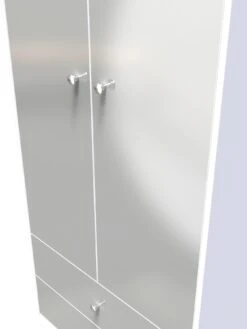 SWIFT Verity Ready Assembled 2 Door 2 Drawer Wardrobe 9 SWIFT Verity Ready Assembled 2 Door 2 Drawer Wardrobe -Oleu Furniture Shop VNOFA SQ4 0000000563 GREY GLOSS SLd