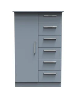 SWIFT Logan Ready Assembled 1 Door 5 Drawer Wardrobe