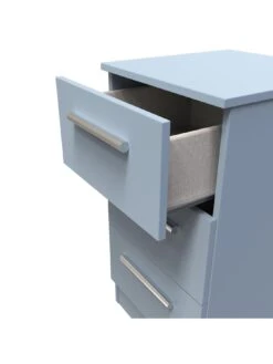 SWIFT Logan 3 Piece Package Ready Assembled 2 Door Wardrobe, Bedside Table & 3 Drawer Chest -Oleu Furniture Shop VNOFV SQ5 0000000020 BLUE SLd1