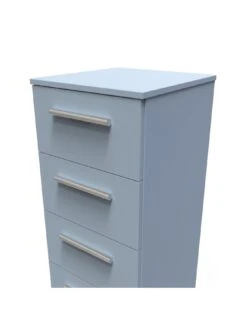 SWIFT Logan 3 Piece Package Ready Assembled 2 Door Wardrobe, Bedside Table & 3 Drawer Chest -Oleu Furniture Shop VNOFV SQ6 0000000020 BLUE SLd2