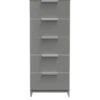 SWIFT Adair Ready Assembled 5 Drawer Tallboy -Oleu Furniture Shop VNOGC SQ2 0000000563 GREY GLOSS SLf