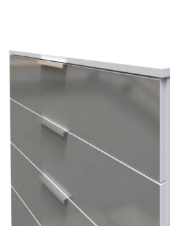 SWIFT Adair Ready Assembled 5 Drawer Chest -Oleu Furniture Shop VNOGE SQ4 0000000563 GREY GLOSS SLd