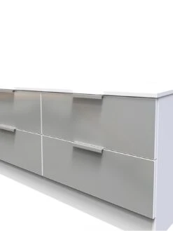SWIFT Adair Ready Assembled 4 Drawer Bed Box -Oleu Furniture Shop VNOGF SQ4 0000000563 GREY GLOSS SLd