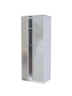 SWIFT Verity Ready Assembled 3 Piece Package - 2 Door Wardrobe, 3 Drawer Chest And Bedside Table -Oleu Furniture Shop VNOGH SQ4 0000000563 GREY GLOSS SLd