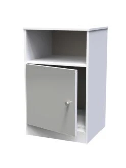SWIFT Verity Ready Assembled 3 Piece Package - 2 Door Wardrobe, 3 Drawer Chest And Bedside Table -Oleu Furniture Shop VNOGH SQ5 0000000563 GREY GLOSS SLd1
