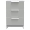 SWIFT Adair Ready Assembled 3 Drawer Bedside Cabinet -Oleu Furniture Shop VNOGJ SQ2 0000000563 GREY GLOSS SLf