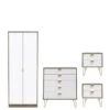 SWIFT Andie Ready Assembled Bedroom Package 2 (2 X 2 Drawer Bedside, 5 Drawer Chest, 2 Door Wardrobe) -Oleu Furniture Shop VNOH5 SQ2 0000000013 WHITE SLf