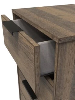 SWIFT Emerson Ready Assembled 5 Drawer Tallboy -Oleu Furniture Shop VNOH6 SQ5 0000014817 VINTAGE OAK SLd1