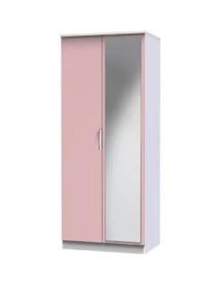 SWIFT Alva Ready Assembled 2 Door Mirrored Wardrobe -Oleu Furniture Shop VNOHG SQ3 0000000063 PINK SLa