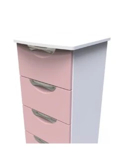 SWIFT Alva Ready Assembled 3 Piece Package - 2 Door Wardrobe, Bedside Table & 3 Drawer Chest -Oleu Furniture Shop VNOHK SQ6 0000000063 PINK SLd2