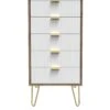 SWIFT Andie Ready Assembled 5 Drawer Tallboy 2 SWIFT Andie Ready Assembled 5 Drawer Tallboy -Oleu Furniture Shop VNOHL SQ2 0000000013 WHITE SLf