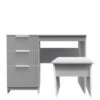 SWIFT Adair Ready Assembled 2 Piece Set - Dressing Table & Stool -Oleu Furniture Shop VNOIA SQ2 0000000563 GREY GLOSS SLf