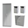 SWIFT Adair Ready Assembled 4 Piece Set - 2x Bedside, Chest Of Drawers & Wardrobe