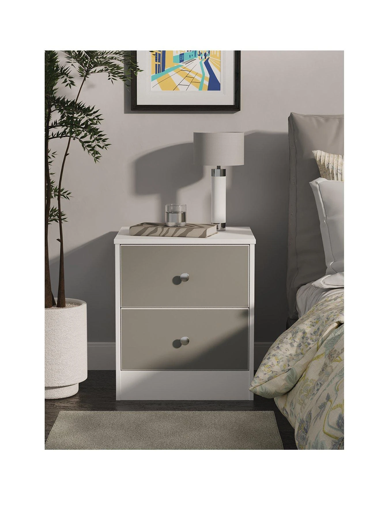 SWIFT Verity Ready Assembled 2 Drawer Bedside Cabinet 3 SWIFT Verity Ready Assembled 2 Drawer Bedside Cabinet