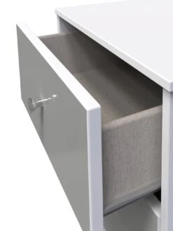 SWIFT Verity Ready Assembled 2 Drawer Bedside Cabinet 10 SWIFT Verity Ready Assembled 2 Drawer Bedside Cabinet -Oleu Furniture Shop VNOIN SQ5 0000000563 GREY GLOSS SLd1