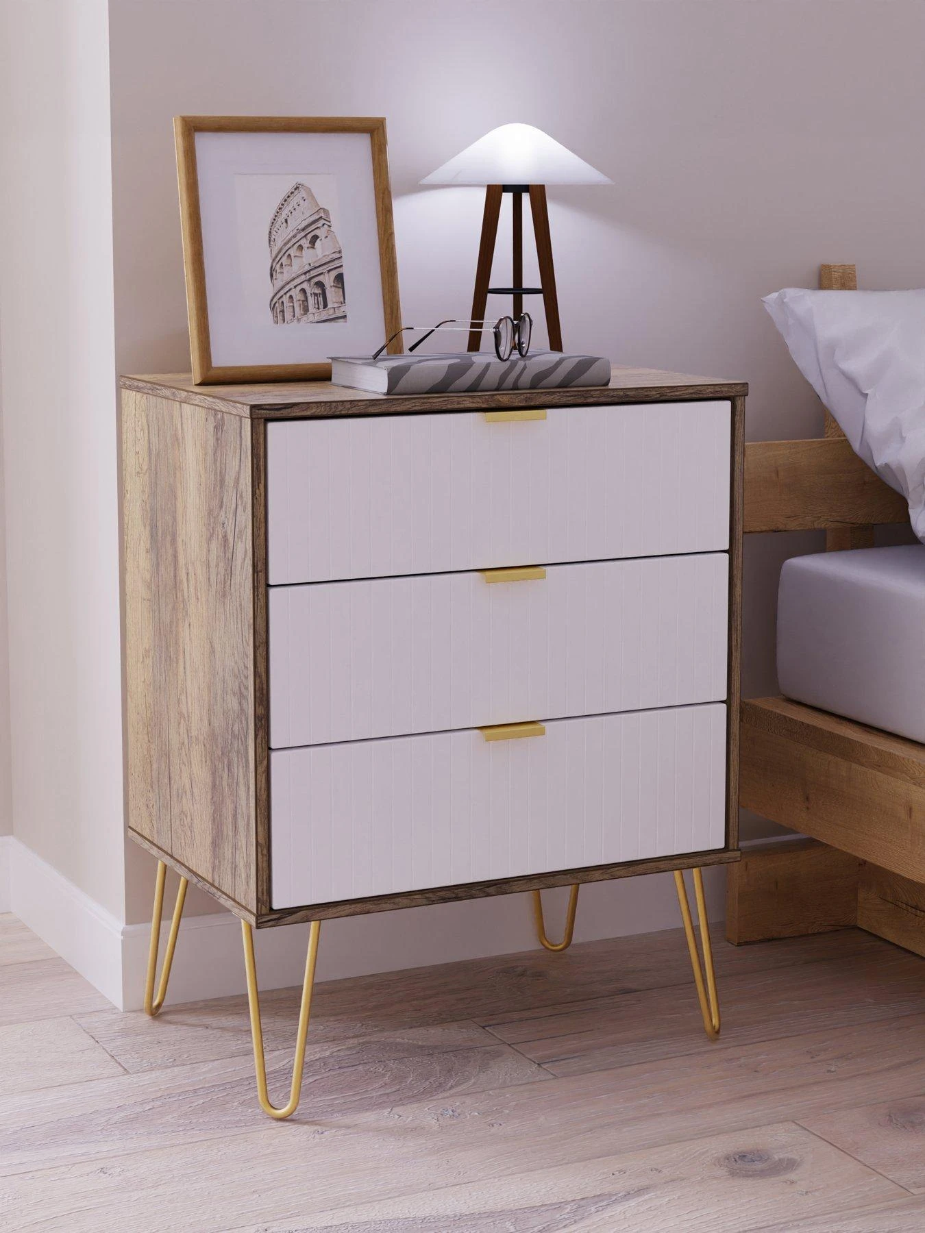 SWIFT Andie Ready Assembled 3 Drawer Chest 3 SWIFT Andie Ready Assembled 3 Drawer Chest