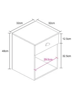 Lloyd Pascal Henley 1 Draw Bedside With Cup Handles -Oleu Furniture Shop VNOJM SQ4 0000000540 BLACK OAK SLd