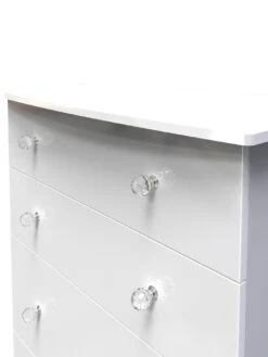 SWIFT Lumiere Ready Assembled 4 Drawer Deep Chest With Led Lights -Oleu Furniture Shop VNOJS SQ4 0000000559 WHITE GLOSS SLd