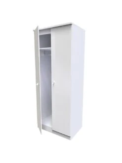 SWIFT Lumiere Ready Assembled 2 Door Wardrobe With Sensor Lighting With Led Lights -Oleu Furniture Shop VNOJU SQ5 0000000559 WHITE GLOSS SLd1