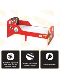 Disney Cars Lightning McQueen Toddler Car Bed -Oleu Furniture Shop VNU3A SQ4 0000000017 RED SLd