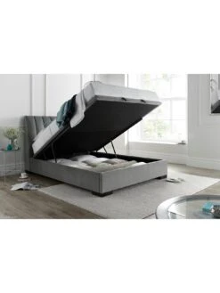 Logan Fabric Ottoman Bed With Mattress Options (Buy And SAVE!) 13 Logan Fabric Ottoman Bed With Mattress Options (Buy And SAVE!) -Oleu Furniture Shop VNZGF SQ6 0000000070 DARK GREY SLd3