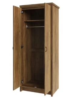 GFW Boston 2 Door Wardrobe - Oak -Oleu Furniture Shop VNZXA SQ5 0000000006 OAK SLd1