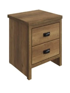 GFW Boston 2 Drawer Bedside Chest - Oak -Oleu Furniture Shop VNZXN SQ3 0000000006 OAK SLa