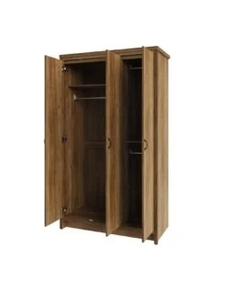 GFW Boston 3 Door Wardrobe - Oak -Oleu Furniture Shop VNZYP SQ5 0000000006 OAK SLd1