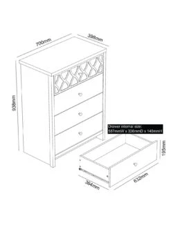 GFW Arianna 4 Drawer Chest -Oleu Furniture Shop VO4P0 SQ7 0000000005 GREY DGy
