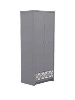 GFW Arianna 2 Door, 1 Drawer Wardrobe -Oleu Furniture Shop VO4P2 SQ3 0000000005 GREY SLa