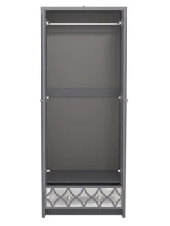 GFW Arianna 2 Door, 1 Drawer Wardrobe -Oleu Furniture Shop VO4P2 SQ4 0000000005 GREY SLd