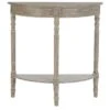 Premier Housewares Heritage Half Round Console Table -Oleu Furniture Shop VO7K6 SQ2 0000000005 GREY SLf