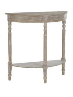 Premier Housewares Heritage Half Round Console Table -Oleu Furniture Shop VO7K6 SQ3 0000000005 GREY SLa
