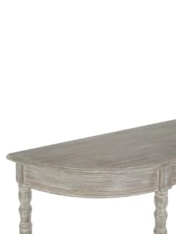 Premier Housewares Heritage Half Round Console Table -Oleu Furniture Shop VO7K6 SQ6 0000000005 GREY SLd2