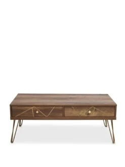 Premier Housewares Flori Coffee Table -Oleu Furniture Shop VO7KM SQ2 0000000143 BROWN SLf
