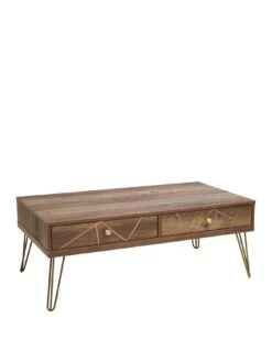 Premier Housewares Flori Coffee Table -Oleu Furniture Shop VO7KM SQ3 0000000143 BROWN SLa